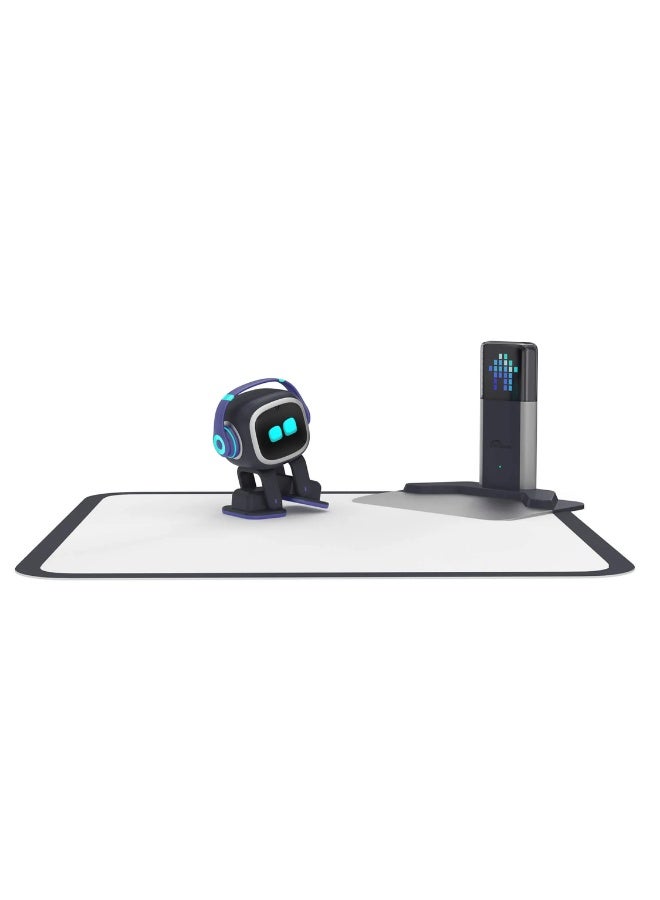 LIVING.AI EMO Go Home AI Desktop Pet Robot - ChatGPT Enabled with Voice Commands & Dance Feature, Interactive Robot Pet with EMO Smart Lighting Automatic Charging Version - Black - Image 2